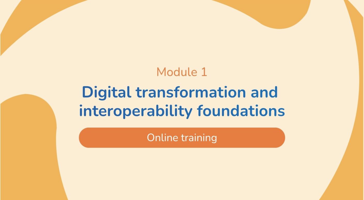 Online course on digital transformation and interoperability ...